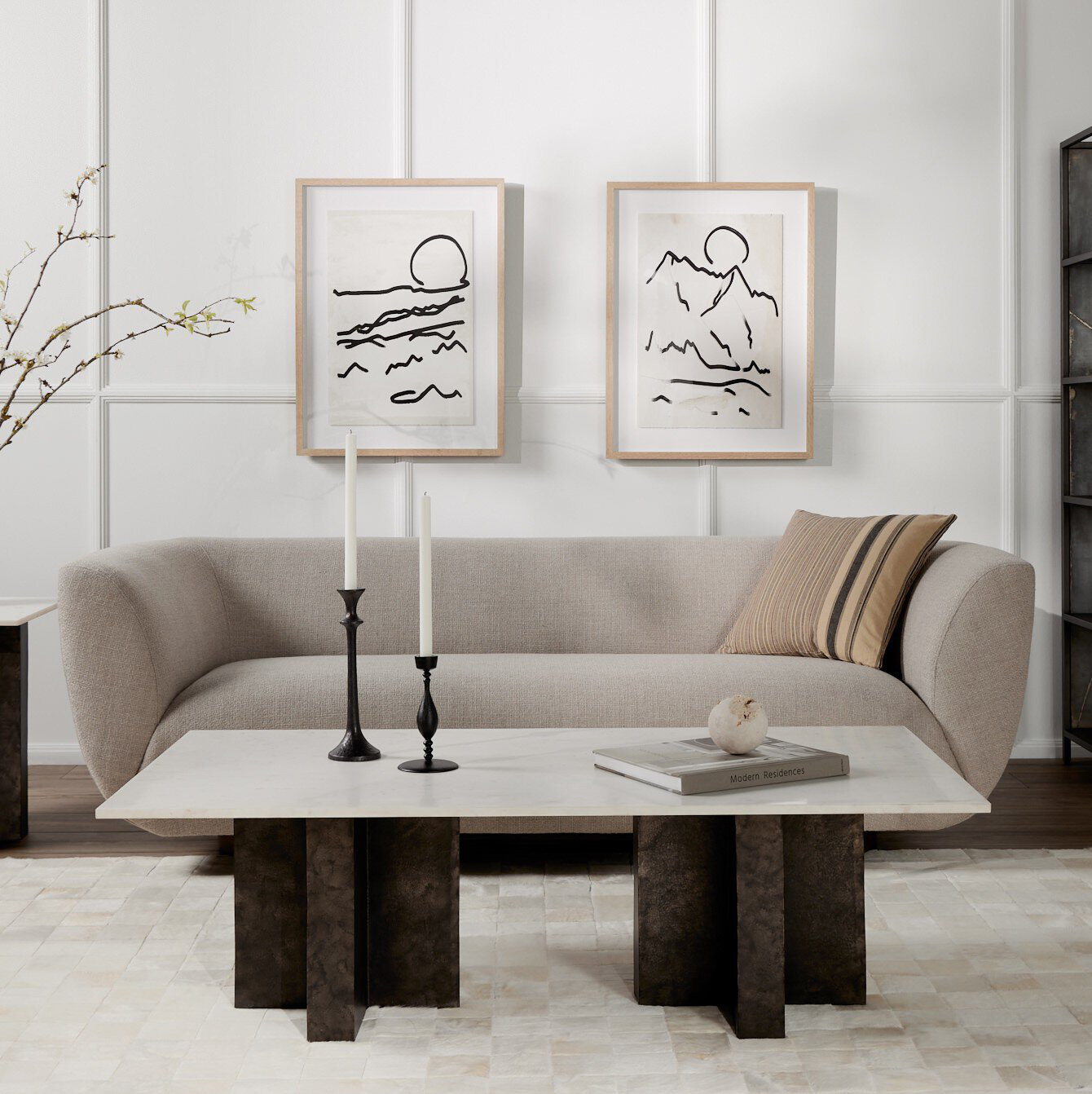 Holloman 87'' Upholstered Sofa, Gibson Taupe 97% Polyester/3% Acrylic