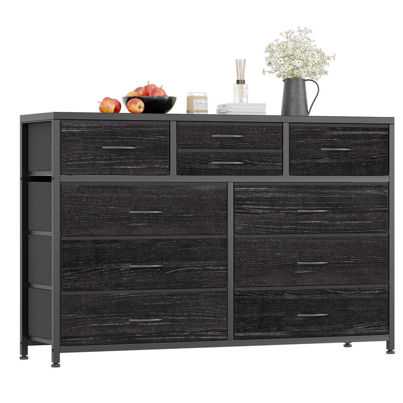 10 Drawer Storage Drawer, Black