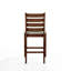 Ensemble de 2 chaises à hauteur de comptoir Accai, polyester beige, bois d'hévéa brun