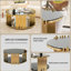 Table basse circulaire en acier inoxydable