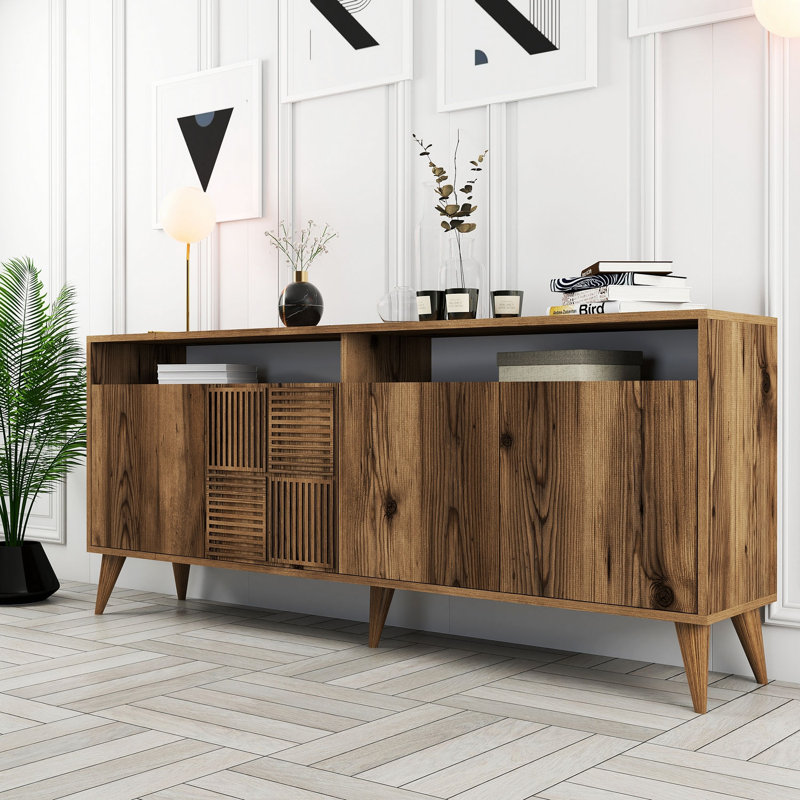 Console Adrius, Noyer, Noyer, H 30,9 po x l 63 po x P 13,8 po