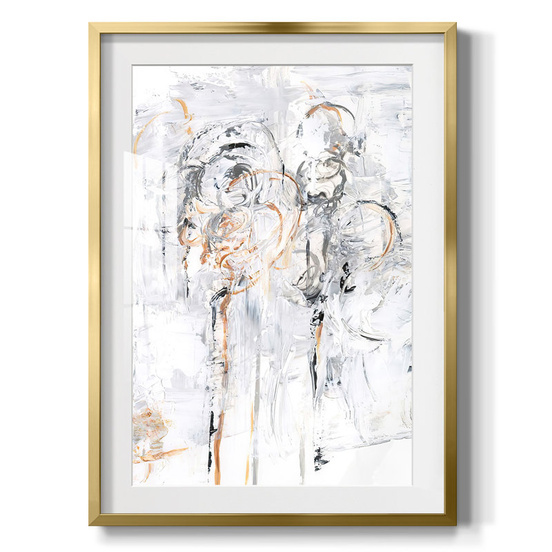 Printemps fleurs sauvages II - impression encadrée, H 25,5 po x l 17,5 po, Doré