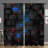 2Pcs Black Curtains with Red Blue Cub Pattern  Window Treatment Rod Pocket Drapes for Living Room Bedroom Gaming Home Decor Modern Tech Style-850202241