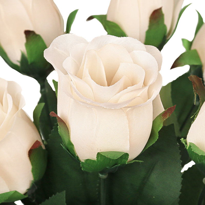 Bouquet de roses artificielles, Ivoire ivoire