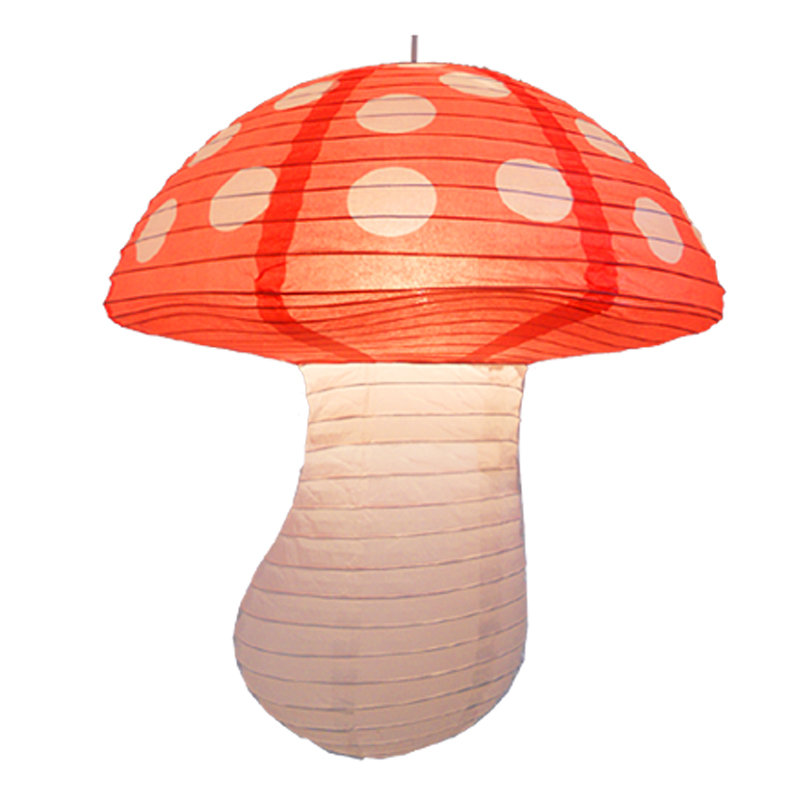 40cm H Paper Novelty Pendant Shade ( Clip On ) in Red