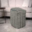 Pouf en coton tissé à la main, 15 x 15 x 15 po-2132891511