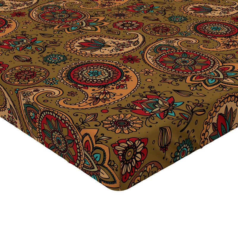 Multicolore drap-housse motif cachemire Ambesonne