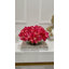 Magenta Orchids Centerpiece - Modern Pink Floral Arrangement In Glass Vase