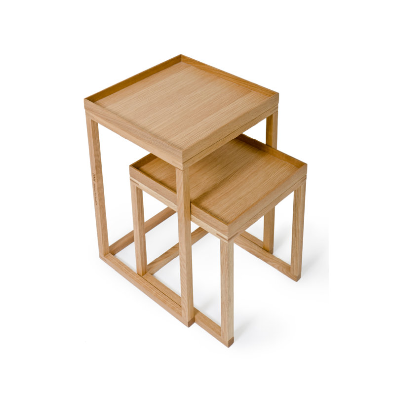 Solid Wood Nesting Tables, Brown