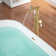 Lumen 1 Handle Floor Clawfoot Tub Faucet with Diverter