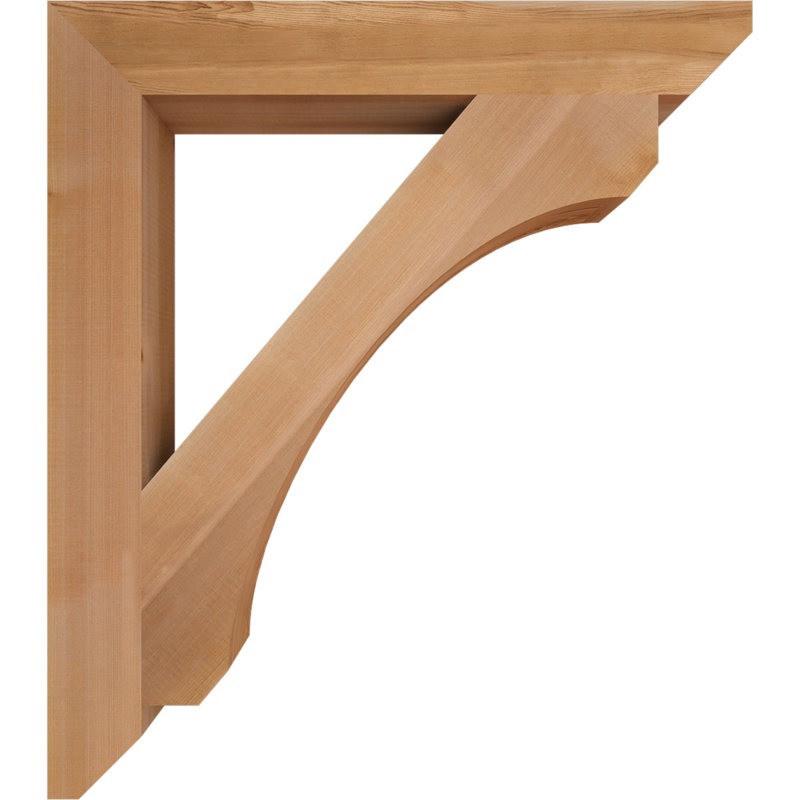 Support en bois / corbeau, Cèdre rouge de l'Ouest (lisse), H 34 po x l 3,5 po x P 30 po