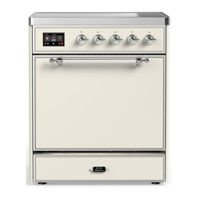 Majestic III Series 30 Inch Induction Range with 4 Induction Elements in Antique White (Chrome Trim)