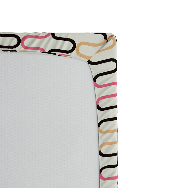 Microfiber Geometric Fitted Sheet, Twin XL Fitted Sheet