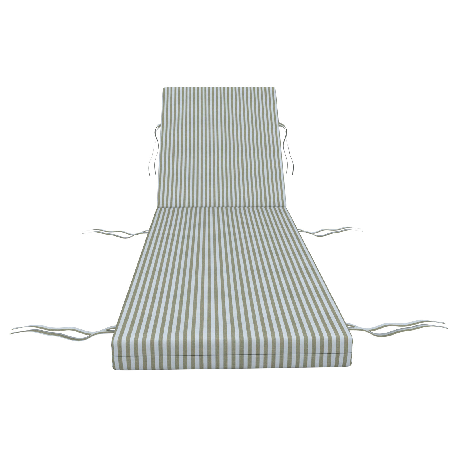 Lani Sunbrella Outdoor Chaise Lounge Cushion, Sail Away Aloe, 21" W x 50" D