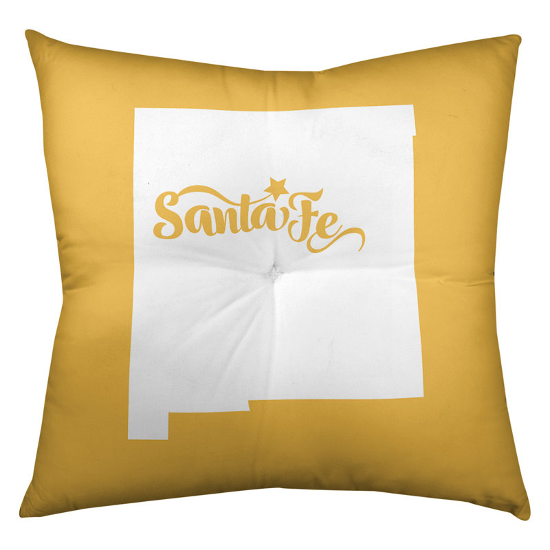 Coussin de sol touffeté nevada, 26 po x 26 po, Jaune, Santa Fe