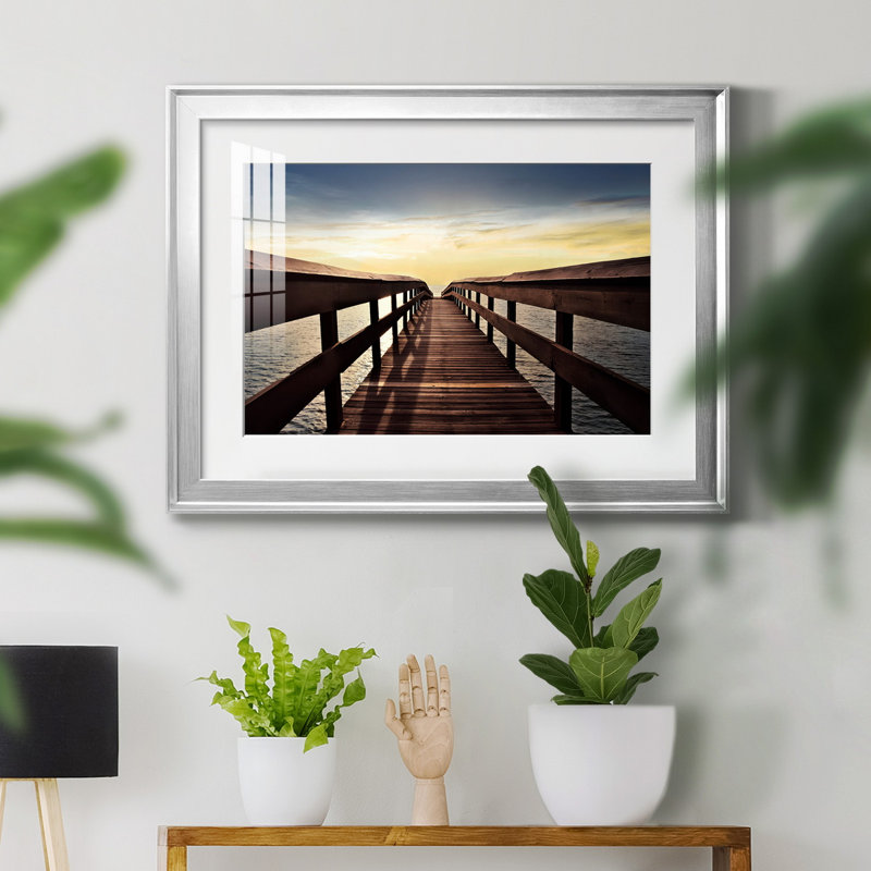 Naples Cove - photographie avec cadre photo, H 22,5 po x l 30,5 po x P 1,5 po, Argent
