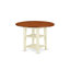L'ensemble de table de salle à manger 3 pièces pour petits espaces comprend une table de salle à manger ronde avec Dropleaf et des tablettes et 2 chaises en bois, babeurre et cerise-109867315-109867305