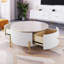 Table basse moderne moderne avec 2 grands tiroirs de rangement (31,5 po)