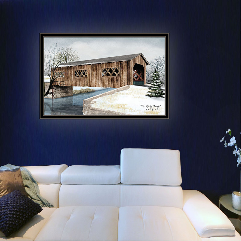 «The Kissing Bridge» par Billy Jacobs, prêt à accrocher, reproduction encadrée