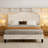3 Piece Bedroom Furniture Set – Upholstered Queen Size Platform Bed Frame With Adjustable Headboard & 2 Fabric Drawer Nightstands, Modern Bed With Nightstand Set, No Box Spring Needed-125368969-125368967