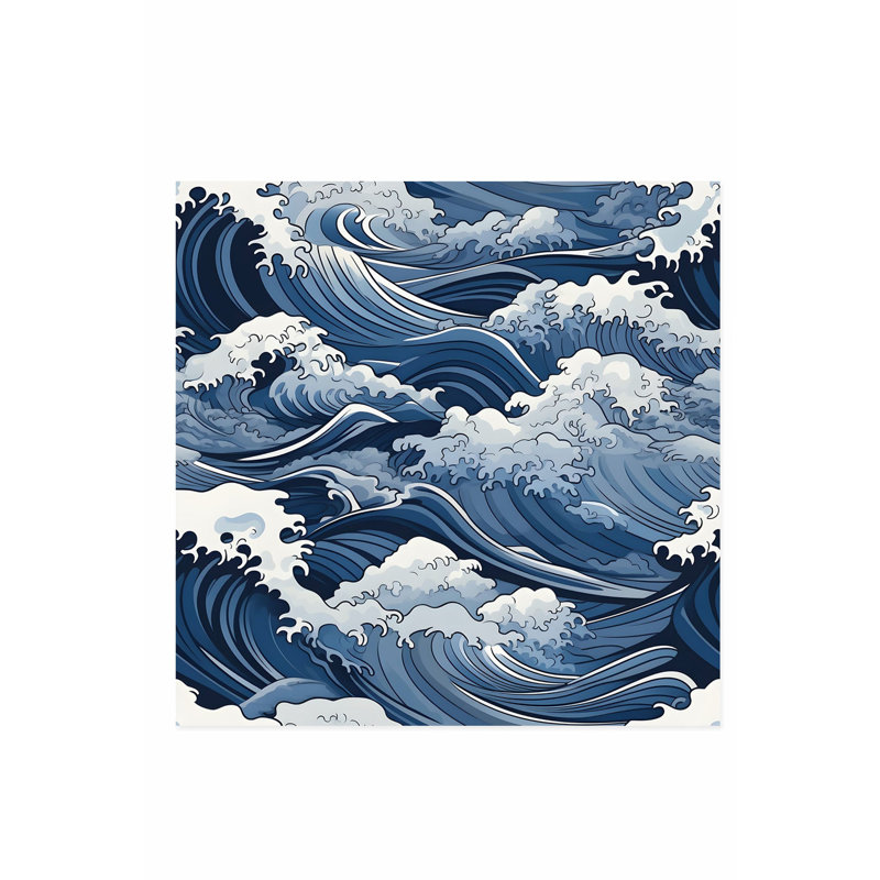 «Beach and Coastal Japanese Waves I», reproduction d'art non encadrée, H 28 po x l 28 po