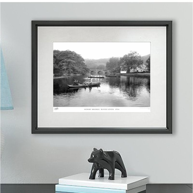Newby Bridge, River Leven 1914 - Single Picture Frame Print, 28cm H x 36cm W x 2.3cm D