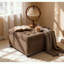 Repose-pieds carré avec rangement capitonné et garniture cloutée-887408882