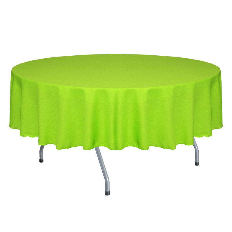 Ultimate Textile Round Tablecloth, 58" Round, Lime, 3