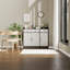 Buffet moderne 47 po noir et blanc avec tablettes réglables