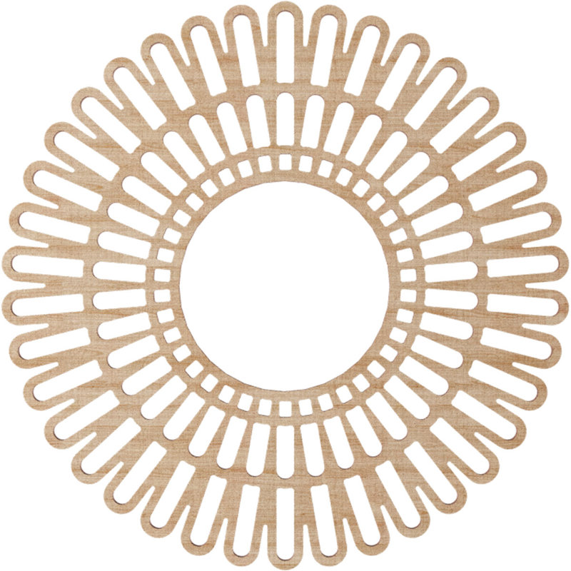 26"OD x 9 5/8"ID x 1/4"T Cornelius Wood Fretwork Pierced Ceiling Medallion, Birch, Alder, 20" H x 20" W x 0.38" D