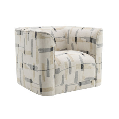 Darya Beige Pattern Fabric Chair W/Swivel