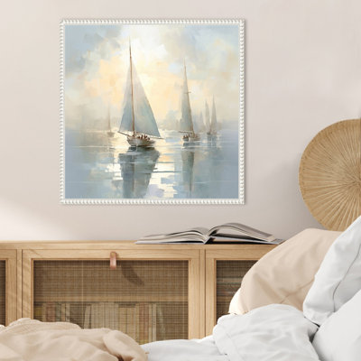 Impression sur toile encadrée, "Silent Sailing Boats I" par Steve Hunziker