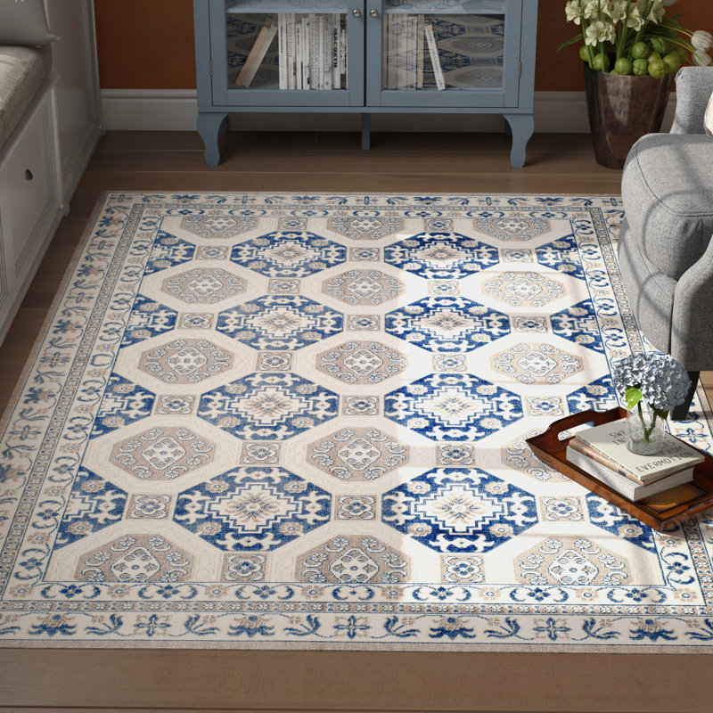 Chewning Performance Geometric Rug, Rectangle 3' x 5'