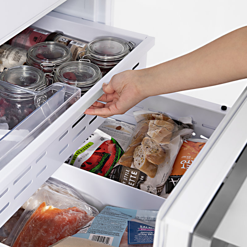 ZLINE 60" Autograph Edition 32.2 cu. ft. Built-in 4-Door French Door Refrigerator, Gold, Black Stainless Steel
