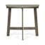 Table bistro d'extérieur pliante demi-ronde en bois d'acacia, finition grise-130203304