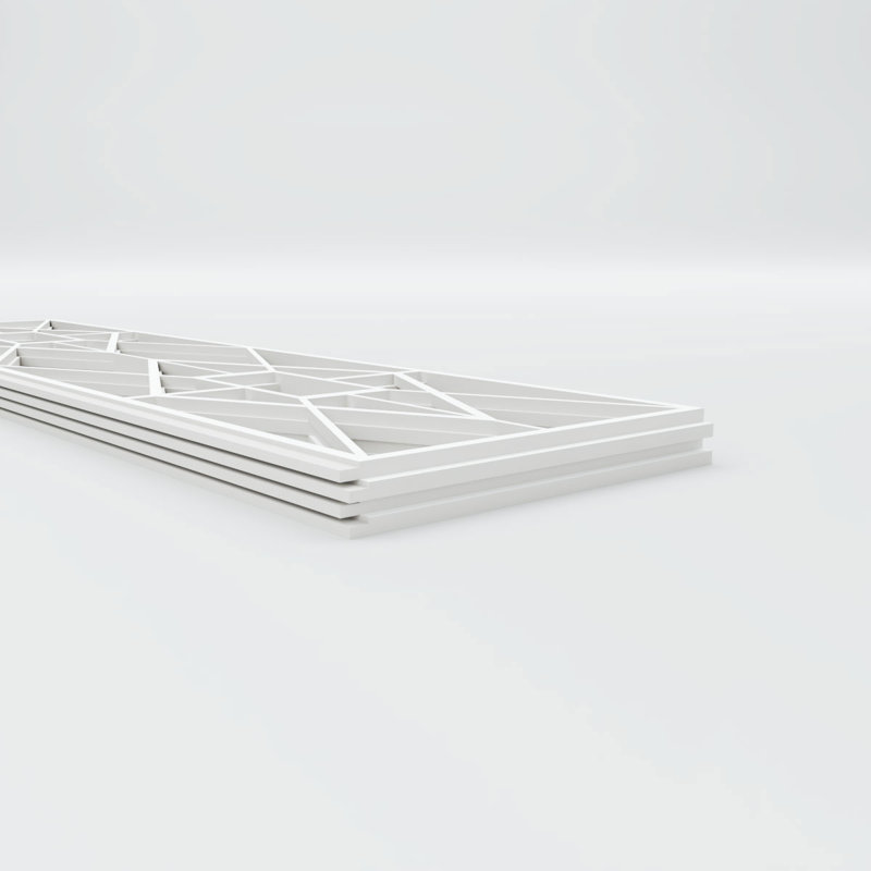 24.25'' H x 94.5'' W x 0.38'' D Expanded Cellular PVC Wainscot Panelling