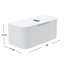 Meuble-lavabo simple 40 po avec plateau en marbre Vireo-1332345977-1332345983