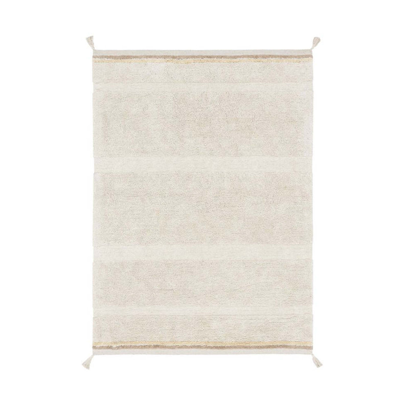 Washable Rug Bloom, Rectangle 3' x 4'3", Beige