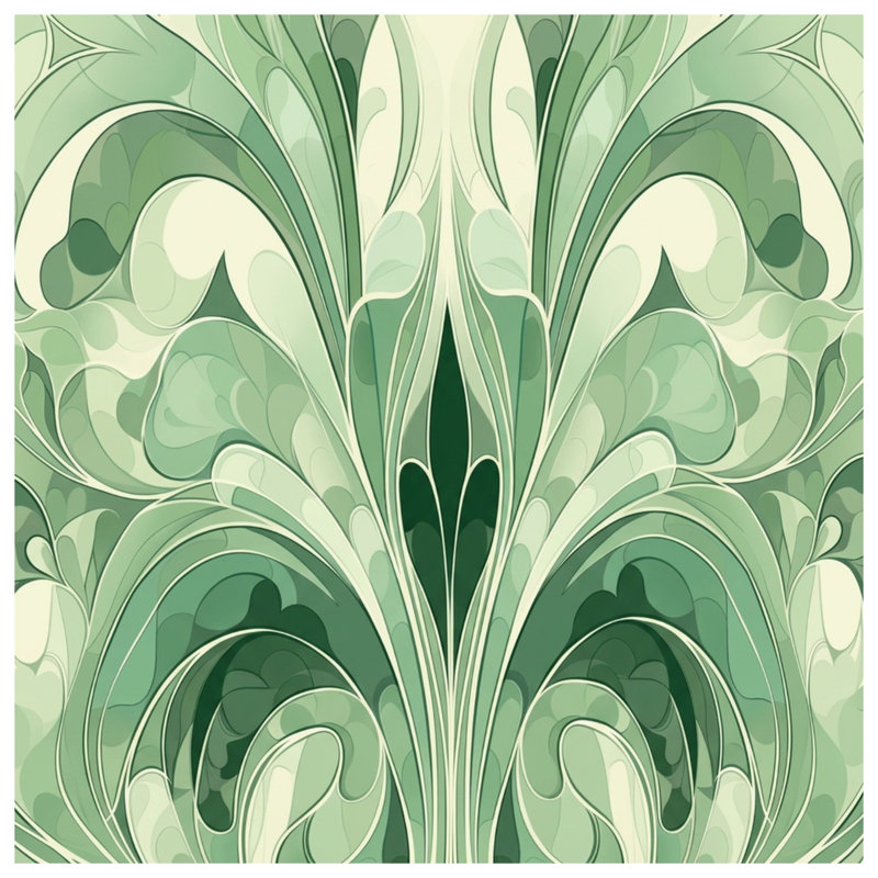 Rideaux à motif floral vert, 50 po x 92 po - 1 panneau, Transparent