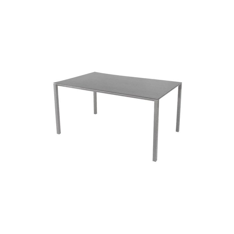 Pure Outdoor Dining Table, Light Gray/Basalt, 28.8" H x 35.5" W x 59.1" D