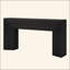 Console extra longue - canapé de style campagne moderne derrière le canapé, table d'entrée en bois noir pour le couloir et le salon, assemblage facile