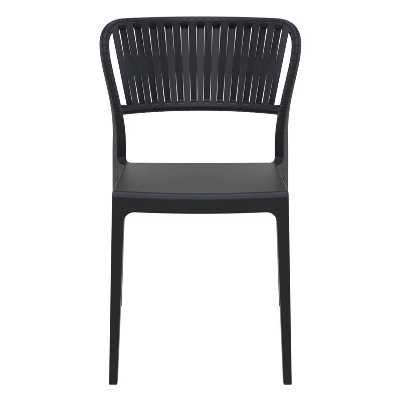 Newport Outdoor Stacking Dining Armchair, Black
