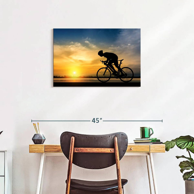Silhouette de vélo Sireci, H 20 po x l 30 po
