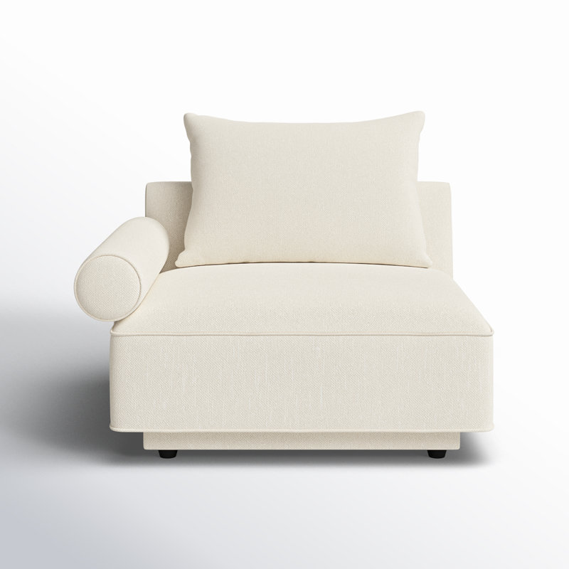 ROSELLO SLIPPER CHAIR, Novax White Boucle, 30" H x 37.75" W x 37.75" D, No