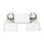 Ensemble de meuble-lavabo 2 lumières avec abat-jour en verre transparent Remy-1792112817