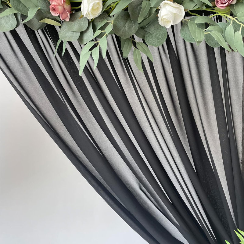 Transparent Chiffon Background Curtains
