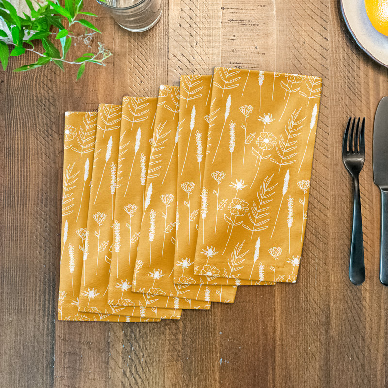Gustavson Wheat Flower 10" Napkin