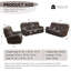 Ensemble de canapé inclinable manuel en microfibre 2 pièces de qualité supérieure avec table basse et porte-gobelets