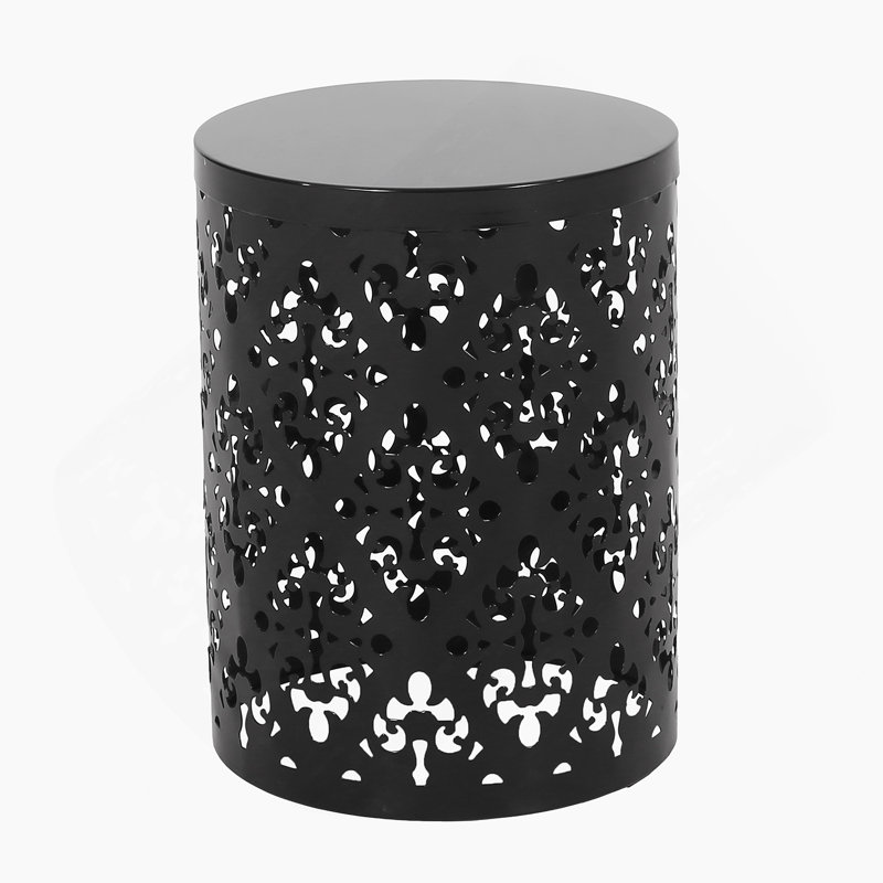 Table de bout en métal - Grand, 1, Noir