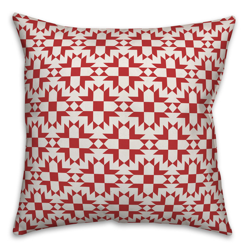  Coussin Modern Star, Rouge, 18 po x 18 po
